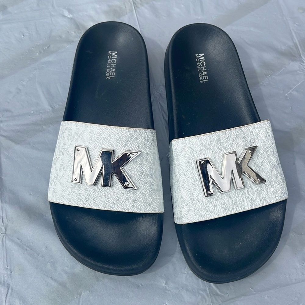 Michael kors white slides
